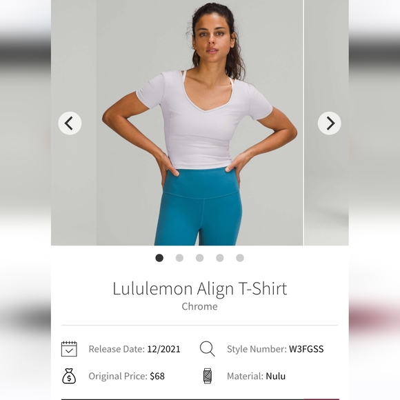 Lululemon Align T-Shirt Size 6 - Picture 4 of 8